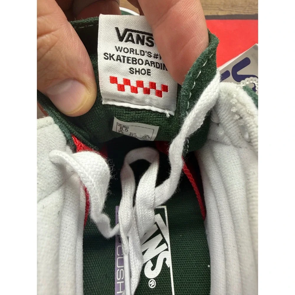 Vans Skate Sk8-Hi Green Navy Blue High Top Sneakers Mens 8.5 NEW